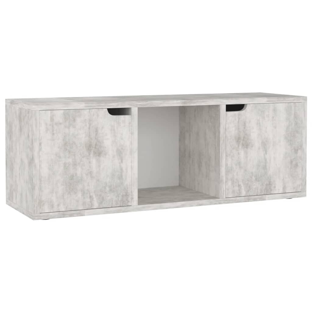 Betonszürke forgácslap tv-szekrény 88,5 x 27,5 x 30,5 cm Betonszürke forgácslap tv-szekrény 88,5 x 27,5 x 30,5 cm