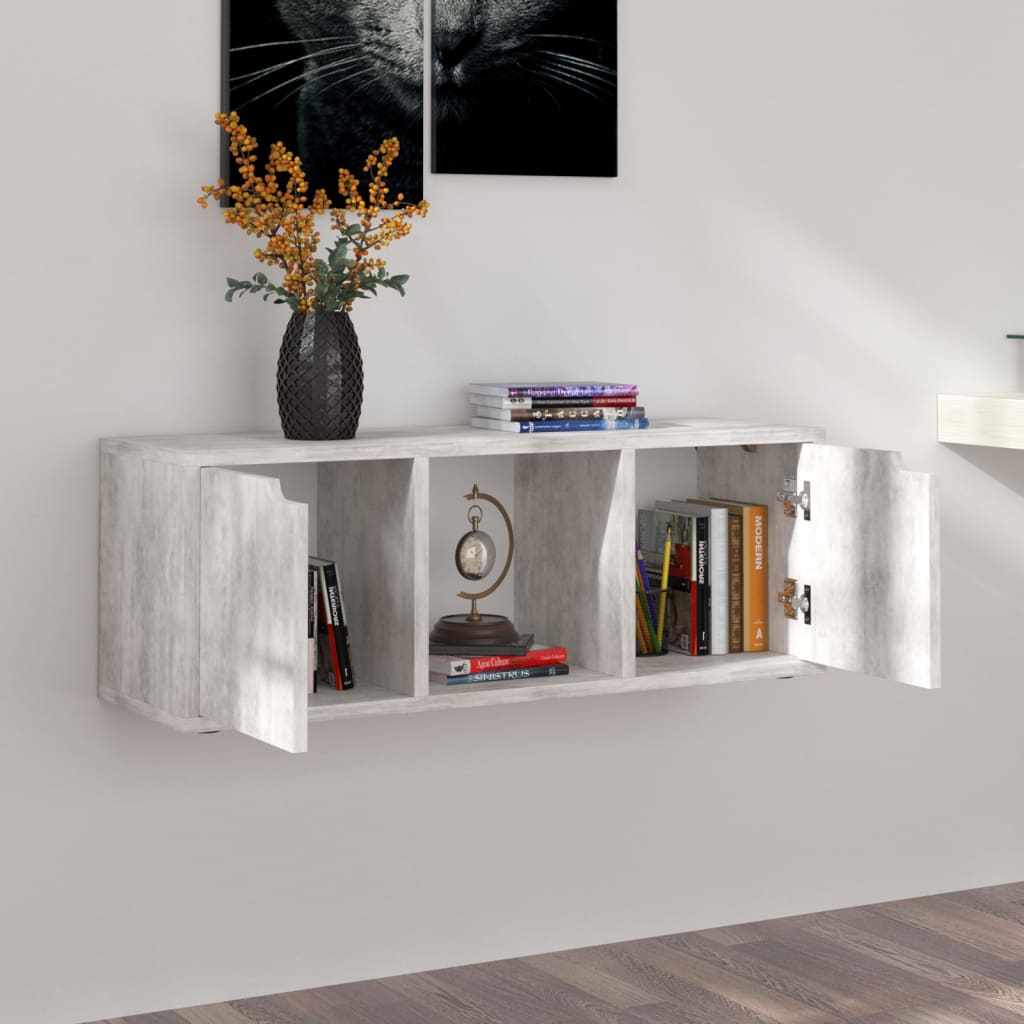 Betonszürke forgácslap tv-szekrény 88,5 x 27,5 x 30,5 cm Betonszürke forgácslap tv-szekrény 88,5 x 27,5 x 30,5 cm
