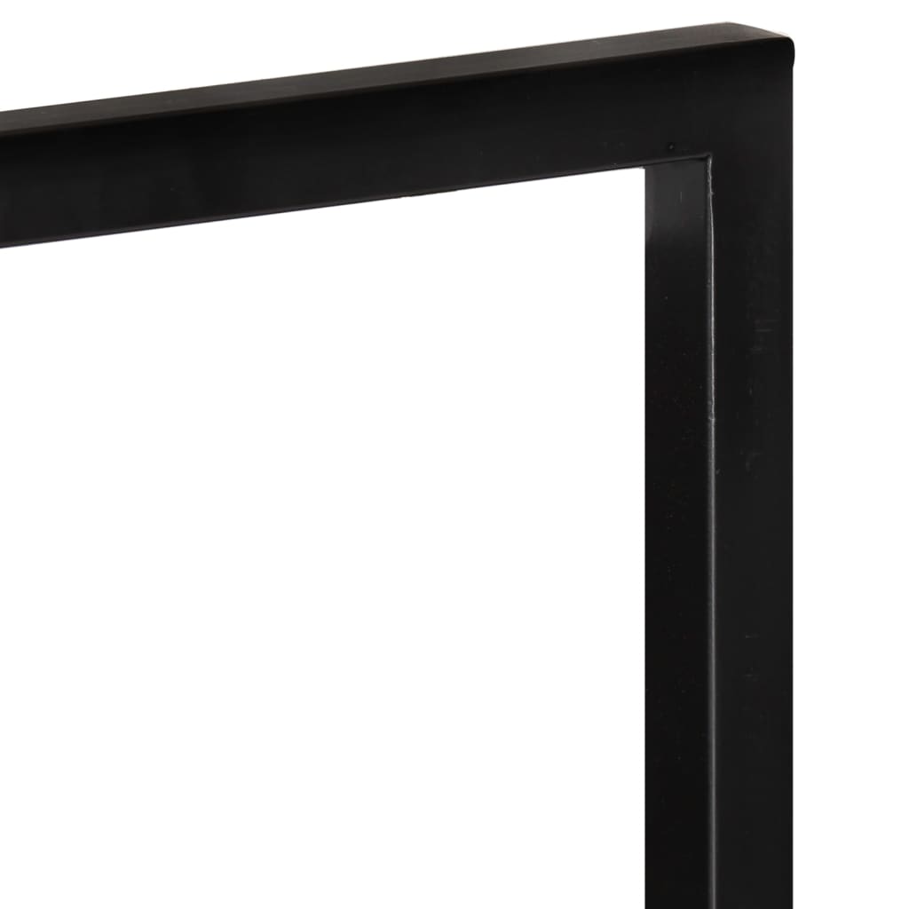 2 darab tömör akácfa és acél falipolc 25 x 25 x 75 cm