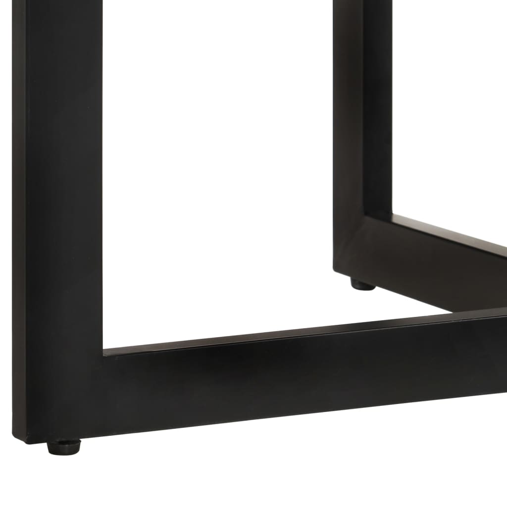 Tömör újrahasznosított fa étkezőasztal 110 x 75 cm