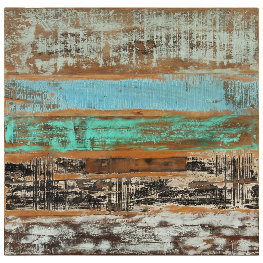 tömör újrahasznosított fa étkezőasztal 82 x 80 x 76 cm