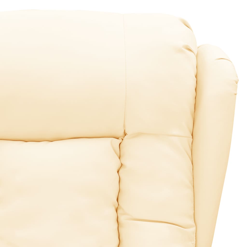 Krémszínű műbőr dönthető szék