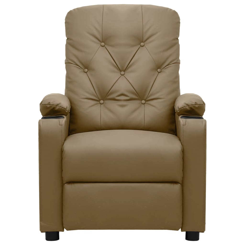 Kávészínű műbőr dönthető fotel