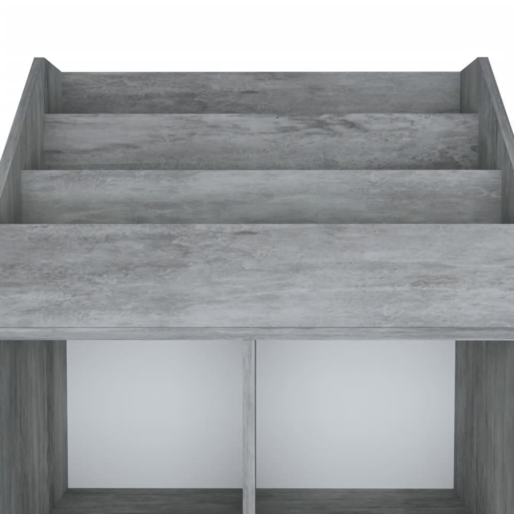 Betonszürke forgácslap gyerek újságtartó 71 x 30 x 114 cm