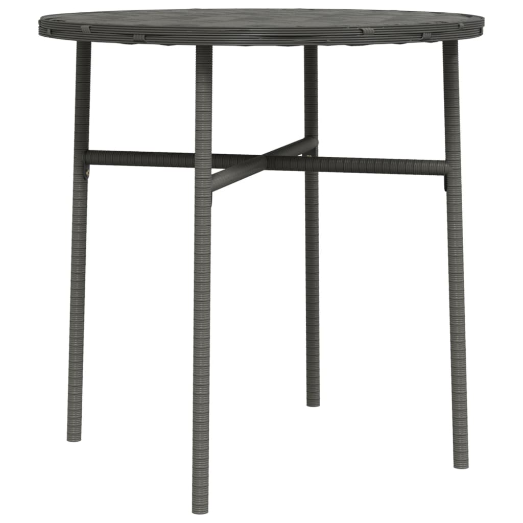 Szürke polyrattan teázóasztal 45 cm