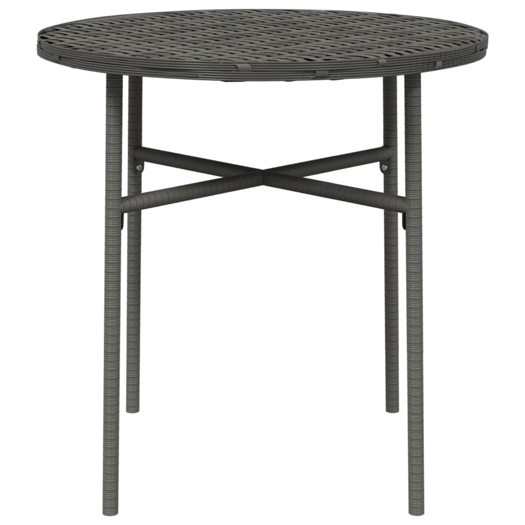 Szürke polyrattan teázóasztal 45 cm