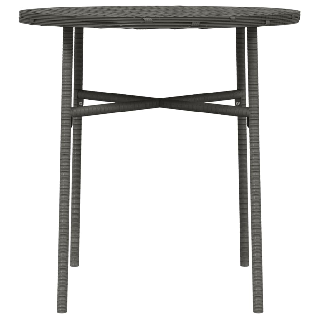 Szürke polyrattan teázóasztal 45 cm