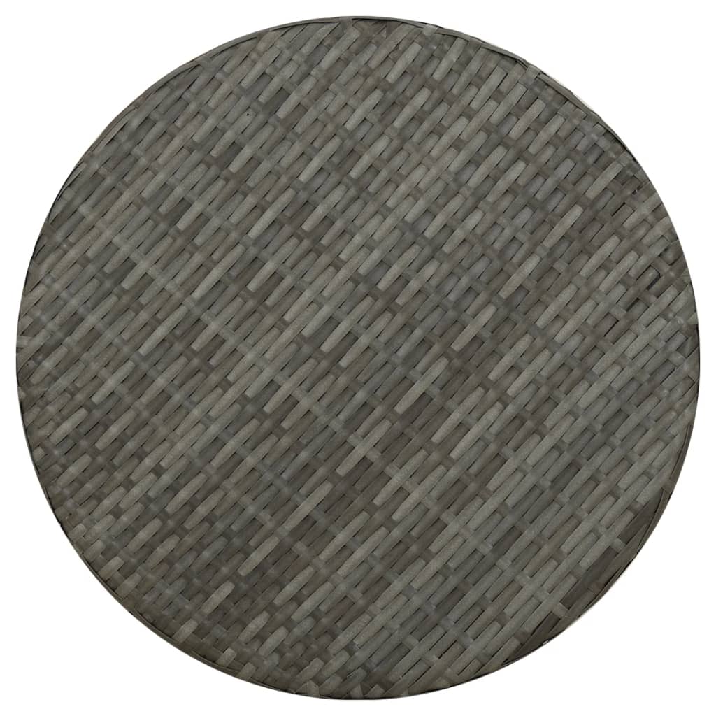 Szürke polyrattan teázóasztal 45 cm