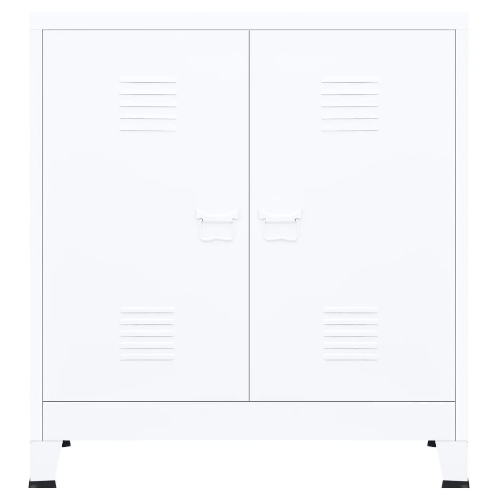 Fehér acél ipari irattartó szekrény 90 x 40 x 100 cm