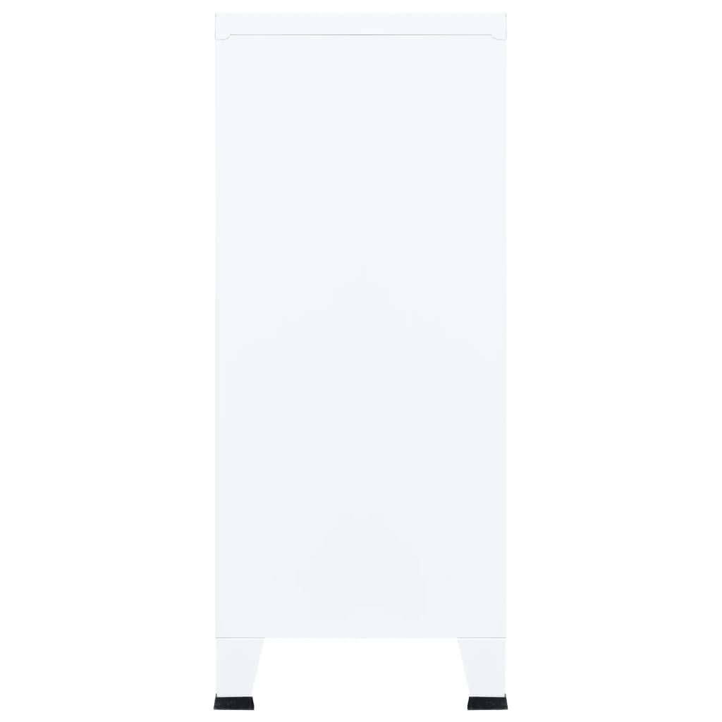 Fehér acél ipari irattartó szekrény 90 x 40 x 100 cm