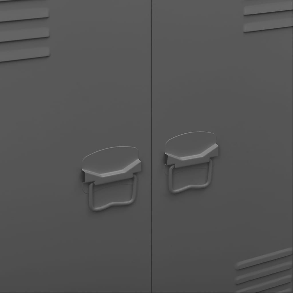 Antracitszürke acél ipari irattartó szekrény 90 x 40 x 100 cm