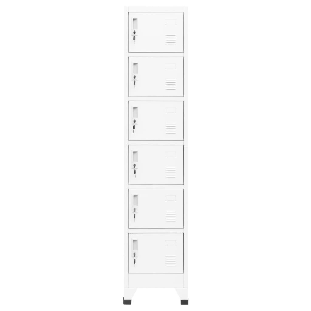 Fehér acél zárható szekrény 38 x 40 x 180 cm