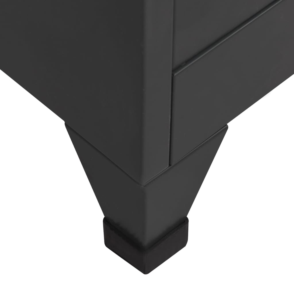 Antracitszürke acél zárható szekrény 38 x 40 x 180 cm