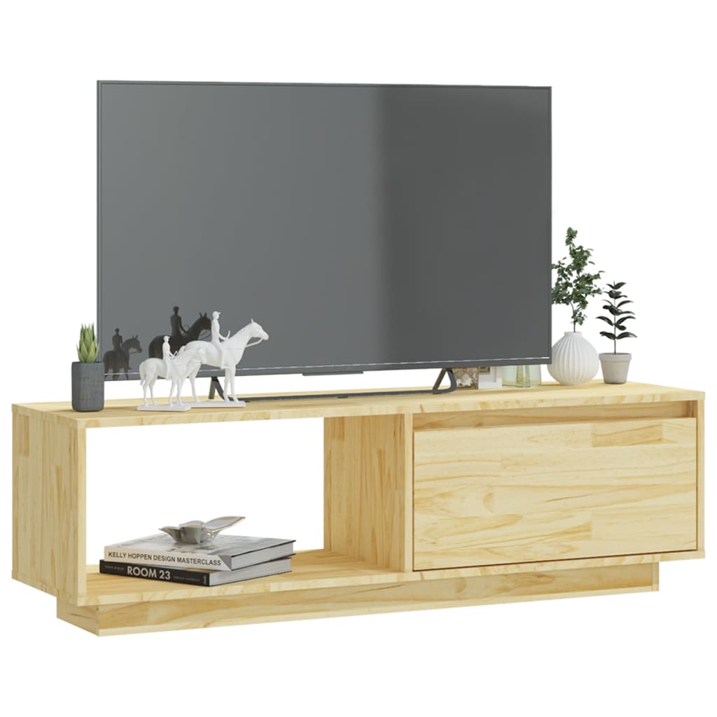 Tömör fenyőfa tv-szekrény 110 x 30 x 33,5 cm Tömör fenyőfa tv-szekrény 110 x 30 x 33,5 cm