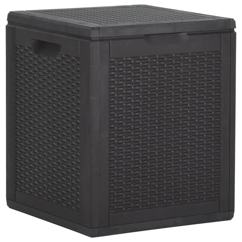 Fekete pp rattan kerti tároló doboz 90 l Fekete pp rattan kerti tároló doboz 90 l