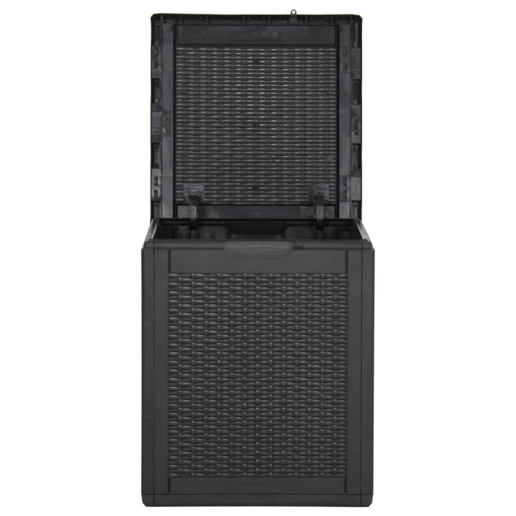 Fekete pp rattan kerti tároló doboz 90 l Fekete pp rattan kerti tároló doboz 90 l