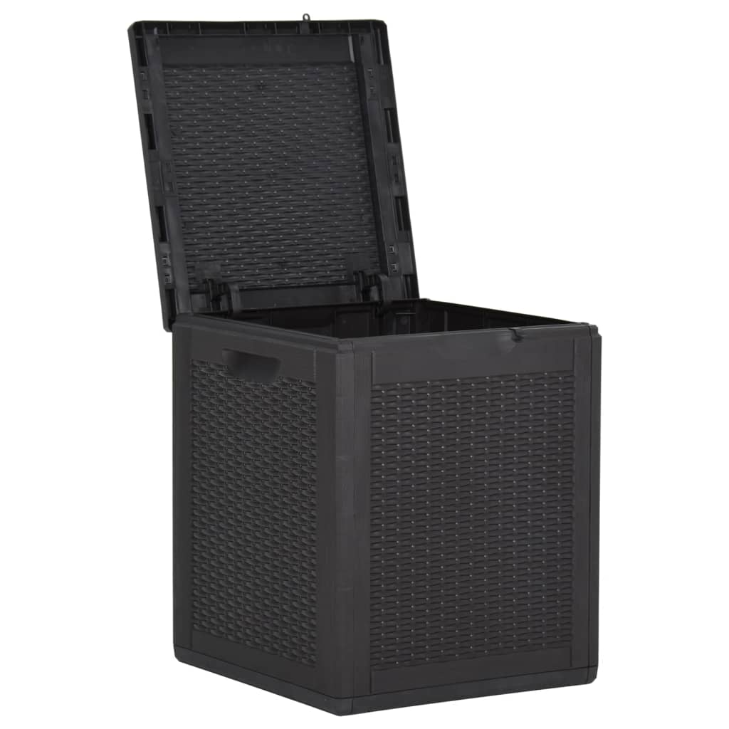 Fekete pp rattan kerti tároló doboz 90 l Fekete pp rattan kerti tároló doboz 90 l