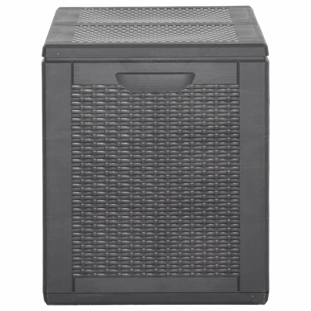Fekete pp rattan kerti tárolóláda 180 l Fekete pp rattan kerti tárolóláda 180 l