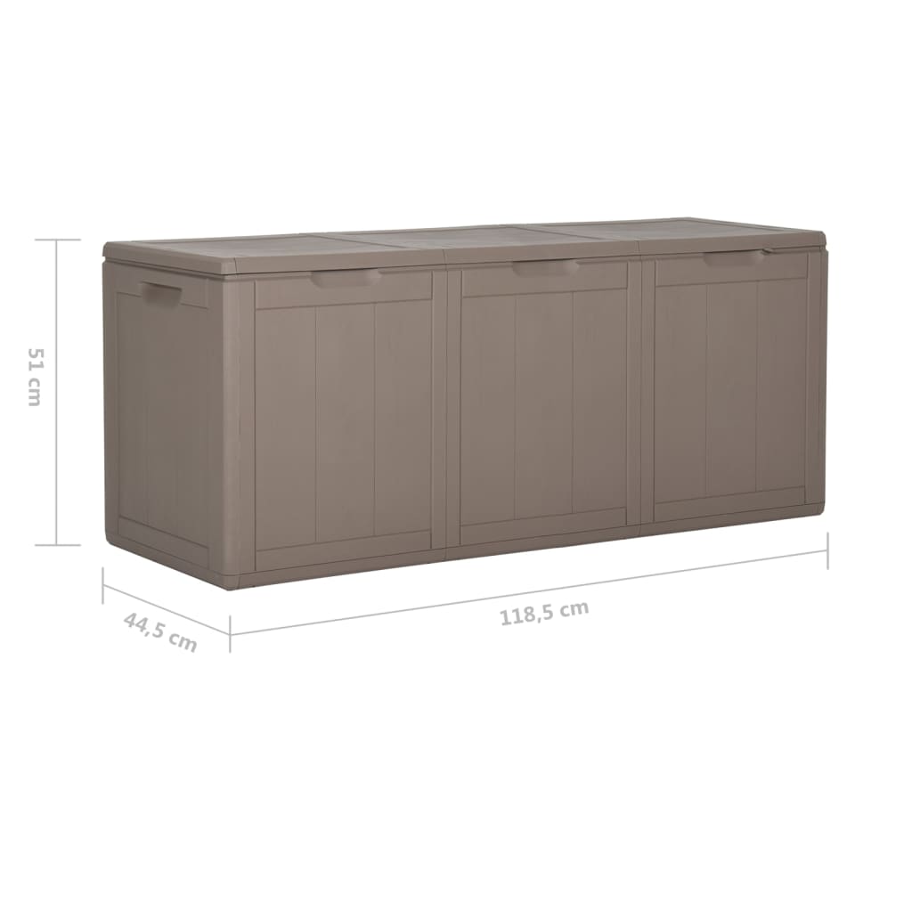 Barna pp rattan kerti tárolóláda 270 l Barna pp rattan kerti tárolóláda 270 l