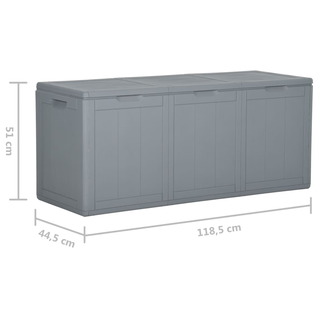 Szürke pp rattan kerti tárolóláda 270 l Szürke pp rattan kerti tárolóláda 270 l