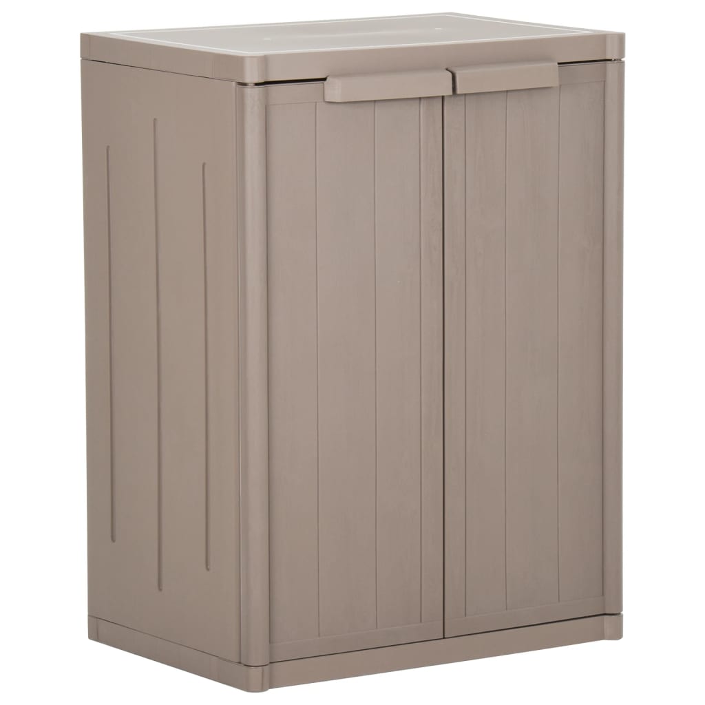 Barna pp rattan kerti tárolószekrény 65 x 45 x 88 cm Barna pp rattan kerti tárolószekrény 65 x 45 x 88 cm
