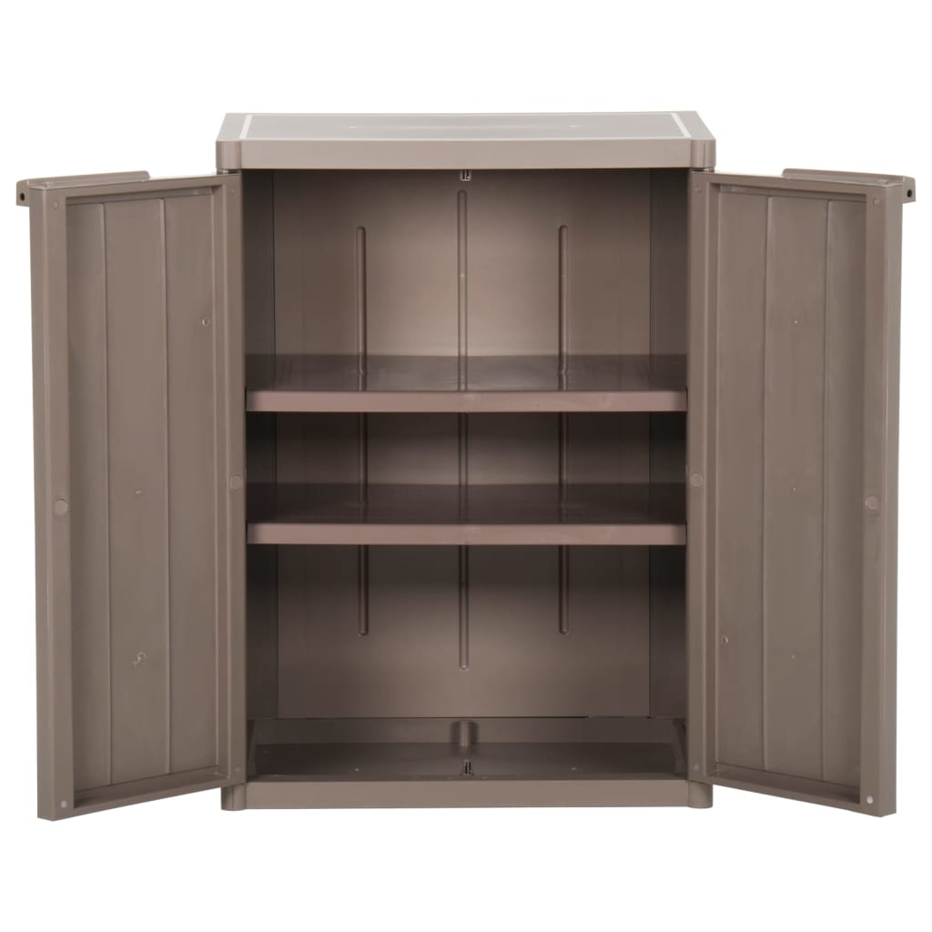 Barna pp rattan kerti tárolószekrény 65 x 45 x 88 cm Barna pp rattan kerti tárolószekrény 65 x 45 x 88 cm