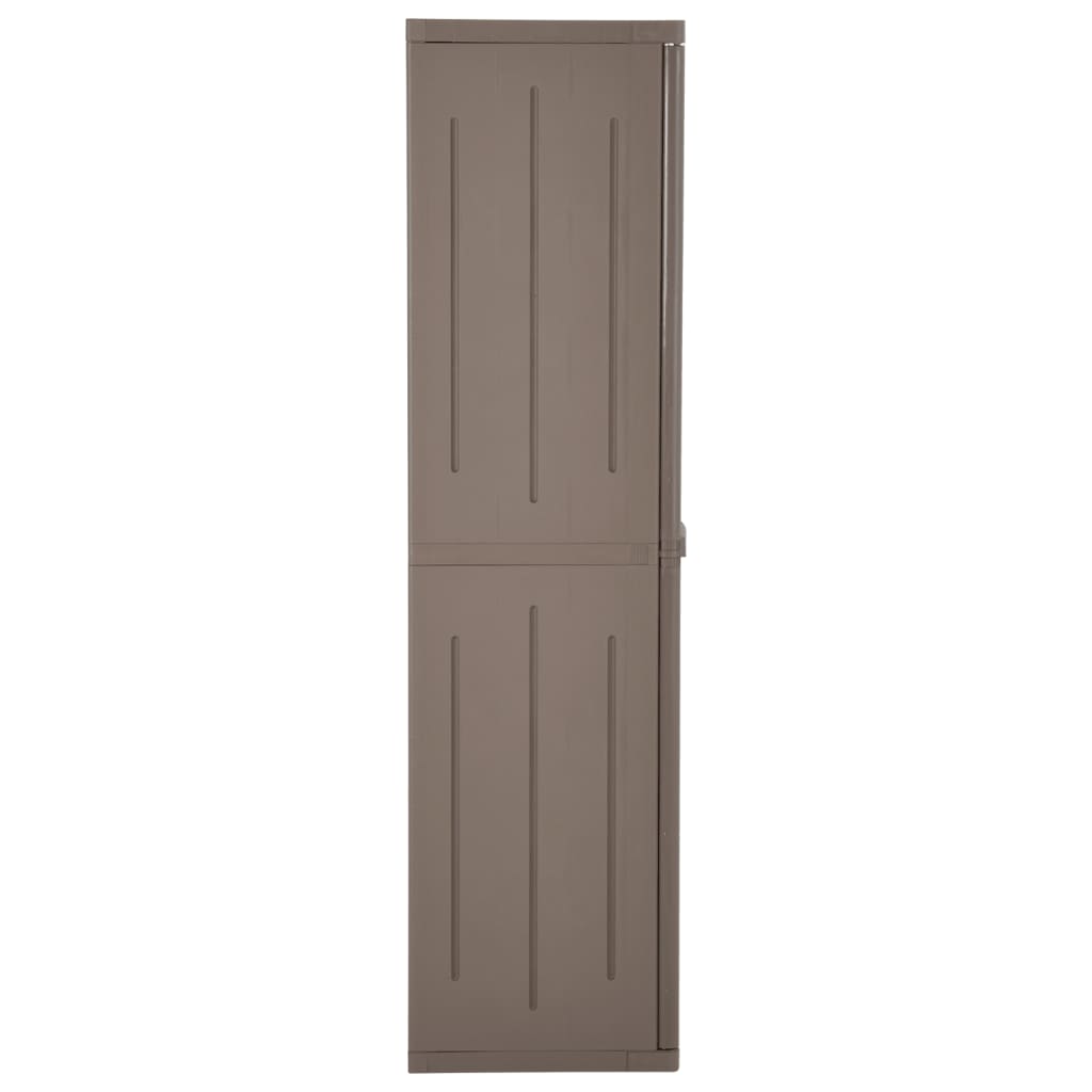Barna pp rattan kerti tárolószekrény 65 x 45 x 172 cm