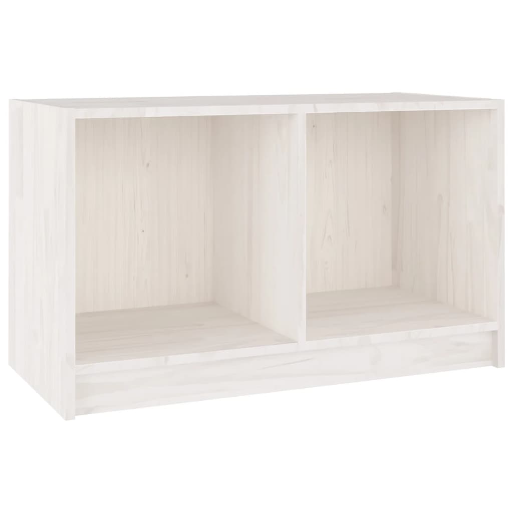 Fehér tömör fenyőfa tv-szekrény 70 x 33 x 42 cm Fehér tömör fenyőfa tv-szekrény 70 x 33 x 42 cm