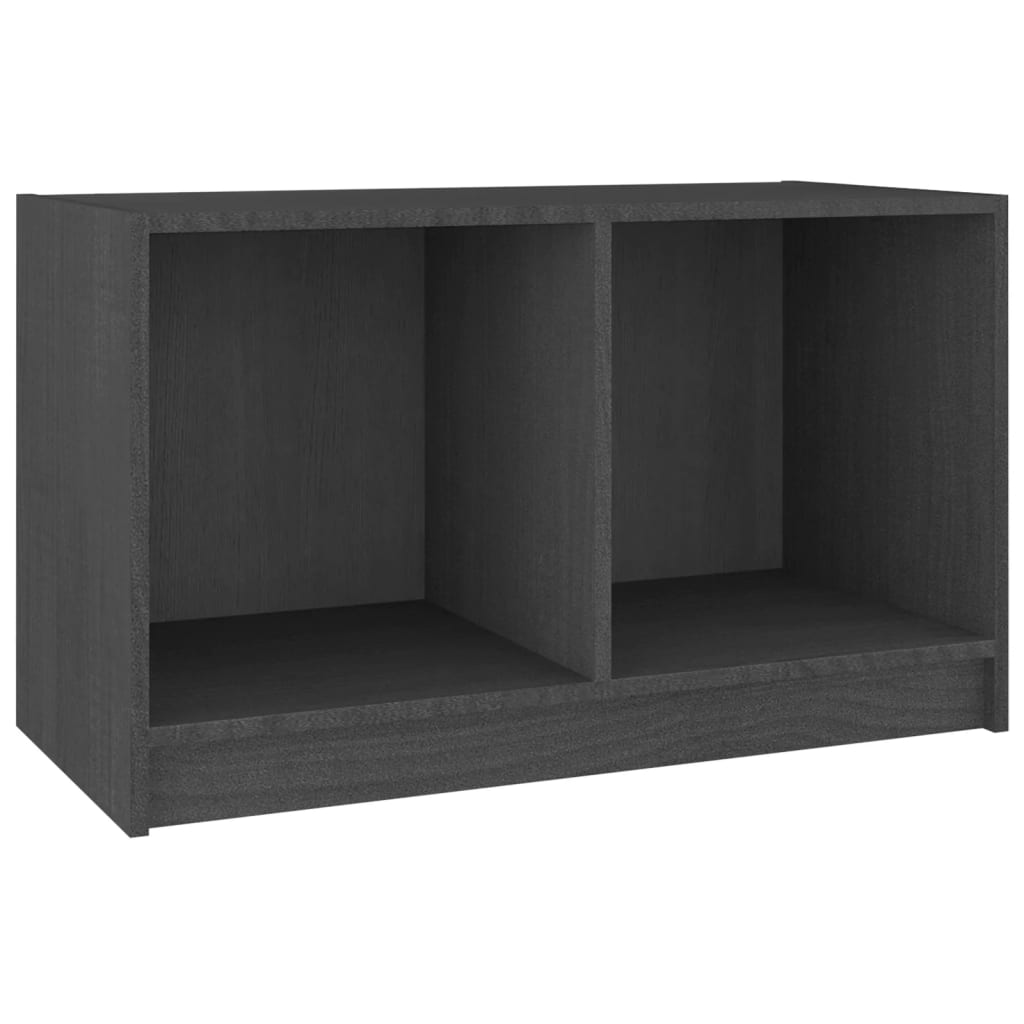 Szürke tömör fenyőfa tv-szekrény 70 x 33 x 42 cm Szürke tömör fenyőfa tv-szekrény 70 x 33 x 42 cm