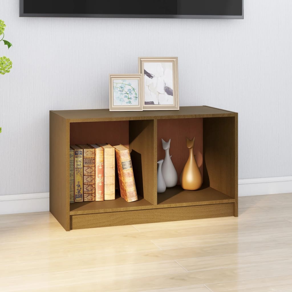 Mézbarna tömör fenyőfa tv-szekrény 70 x 33 x 42 cm Mézbarna tömör fenyőfa tv-szekrény 70 x 33 x 42 cm