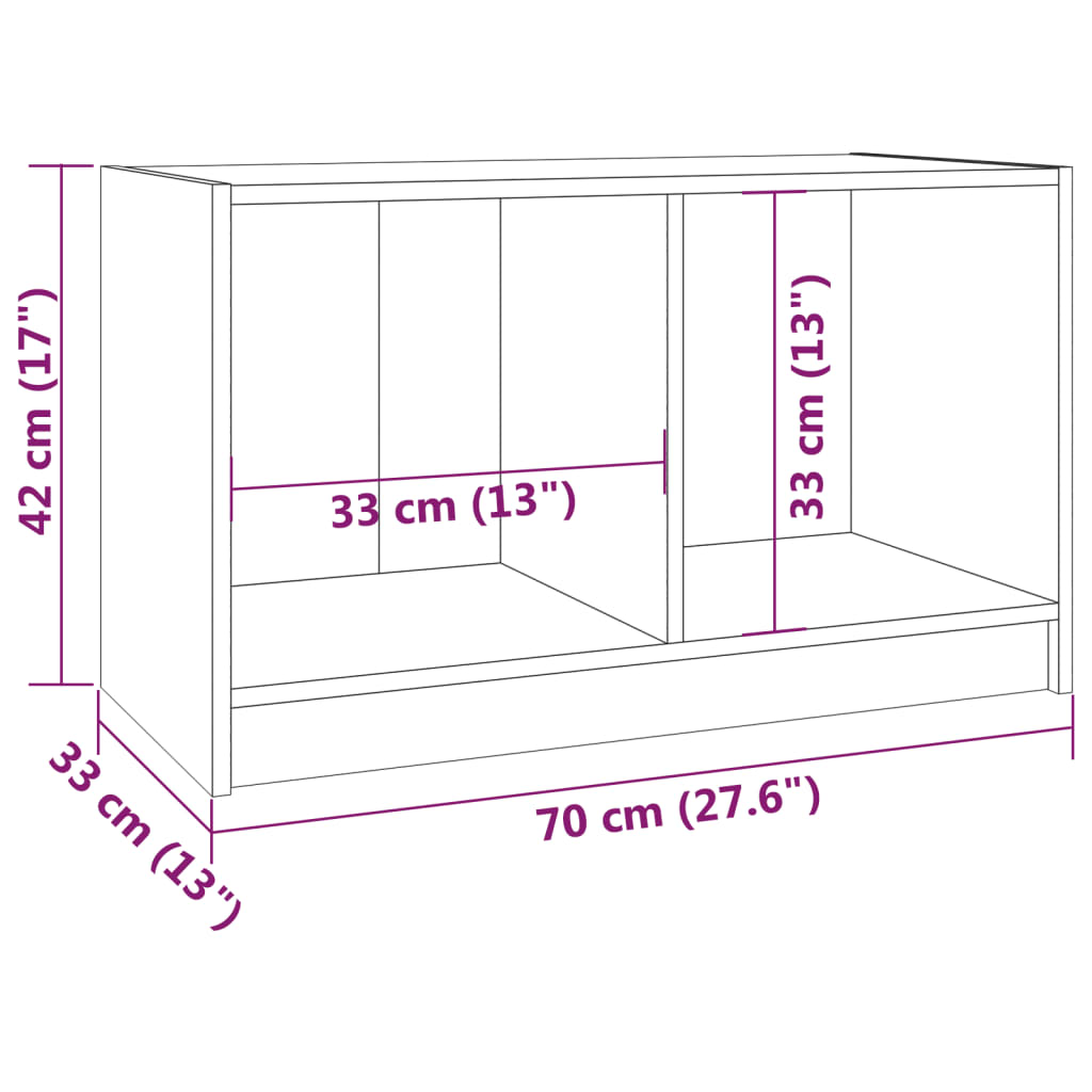 Mézbarna tömör fenyőfa tv-szekrény 70 x 33 x 42 cm Mézbarna tömör fenyőfa tv-szekrény 70 x 33 x 42 cm