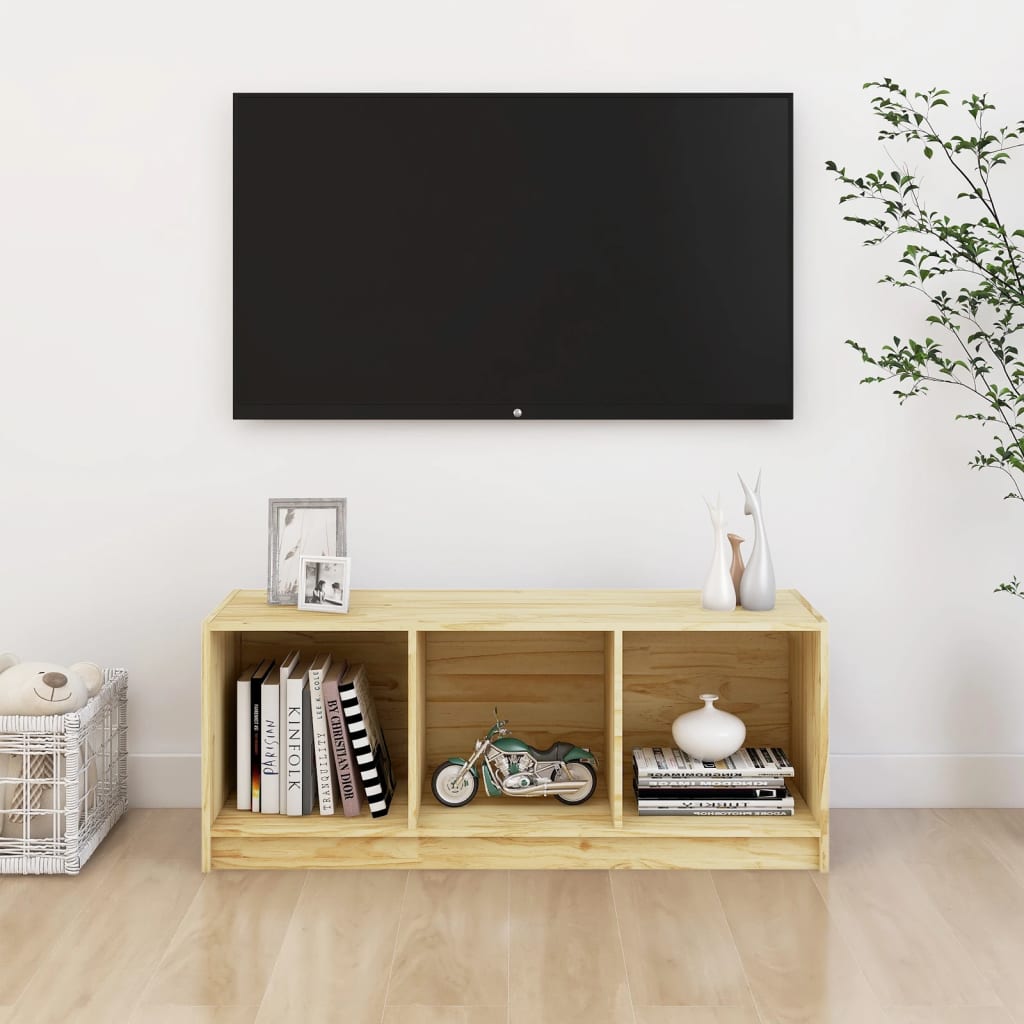 Tömör fenyőfa tv-szekrény 104 x 33 x 41 cm Tömör fenyőfa tv-szekrény 104 x 33 x 41 cm
