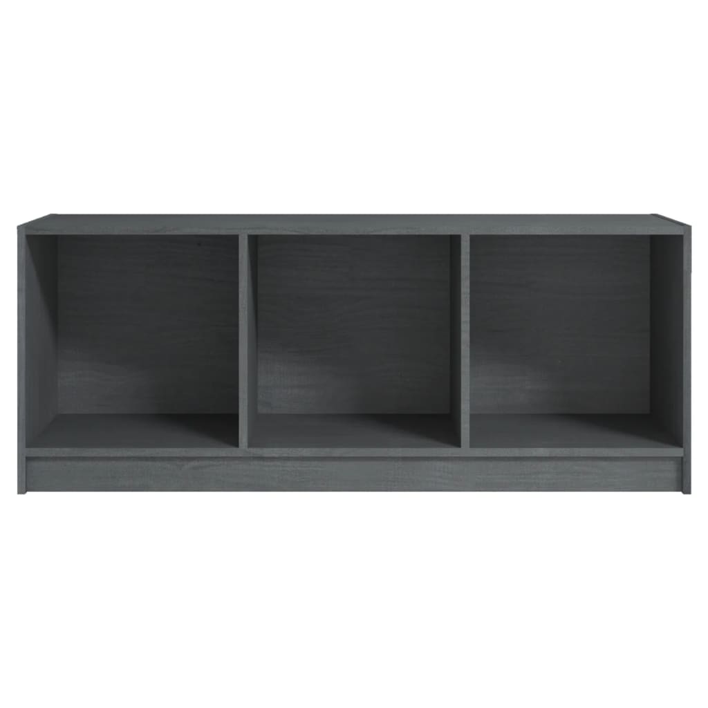 Szürke tömör fenyőfa tv-szekrény 104 x 33 x 41 cm Szürke tömör fenyőfa tv-szekrény 104 x 33 x 41 cm