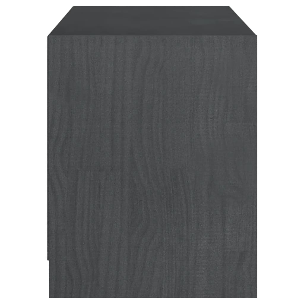 Szürke tömör fenyőfa tv-szekrény 104 x 33 x 41 cm Szürke tömör fenyőfa tv-szekrény 104 x 33 x 41 cm
