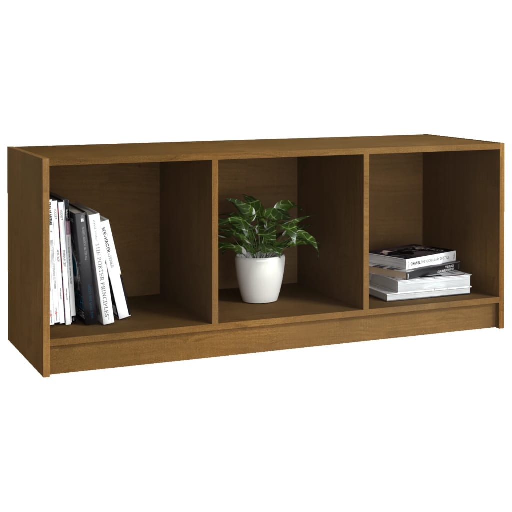 Mézbarna tömör fenyőfa tv-szekrény 104 x 33 x 41 cm Mézbarna tömör fenyőfa tv-szekrény 104 x 33 x 41 cm