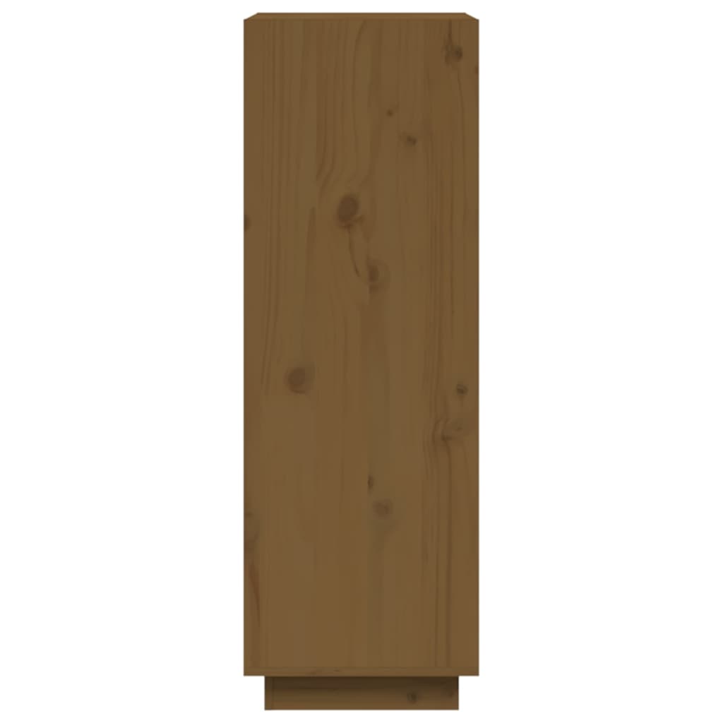 Mézbarna tömör fenyőfa könyvszekrény/térelválasztó 60x35x103 cm