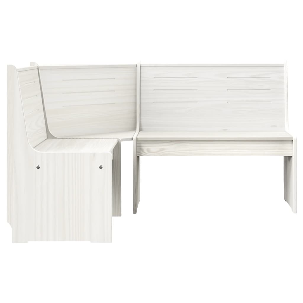 3 részes fehér tömör fenyőfa étkezőgarnitúra