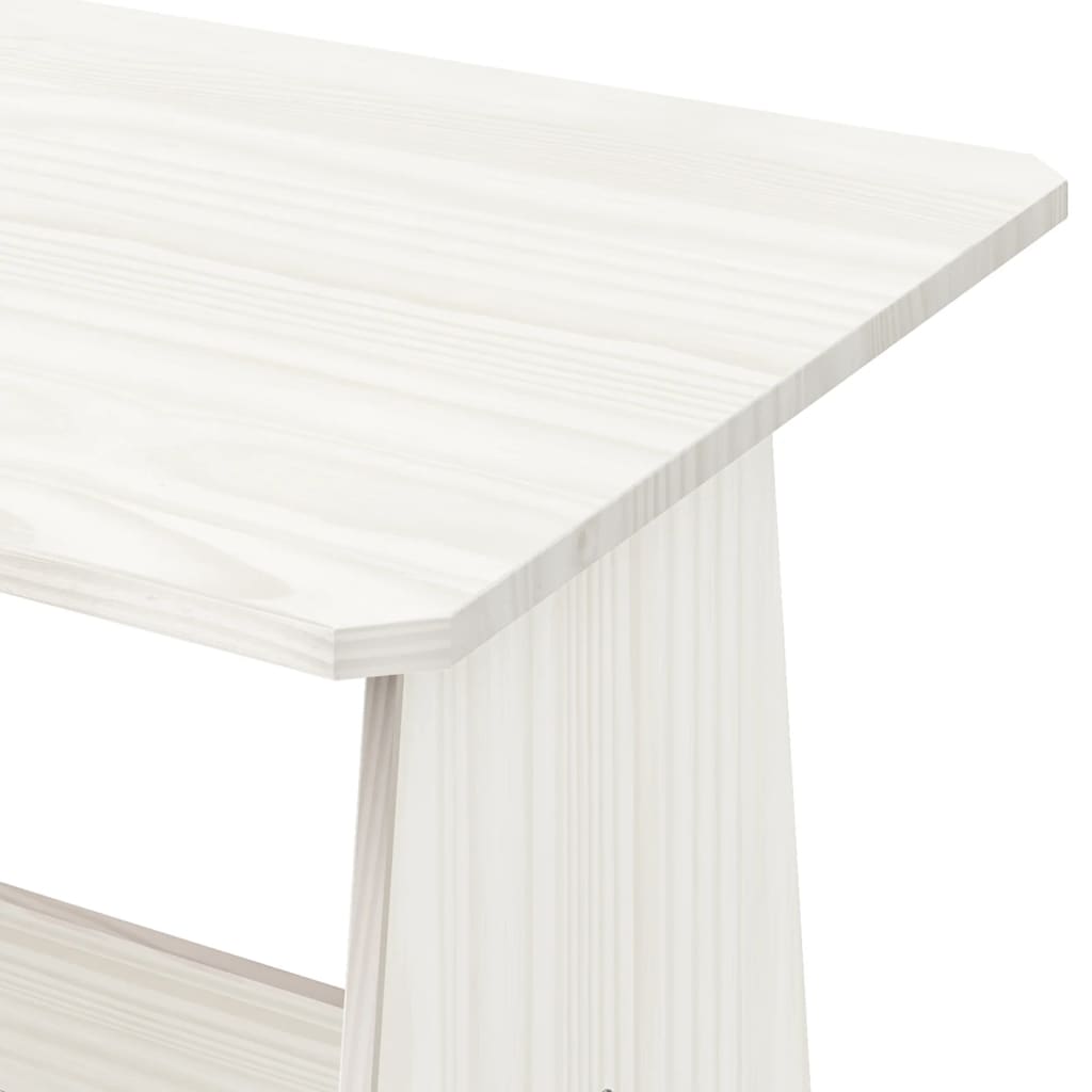 3 részes fehér tömör fenyőfa étkezőgarnitúra