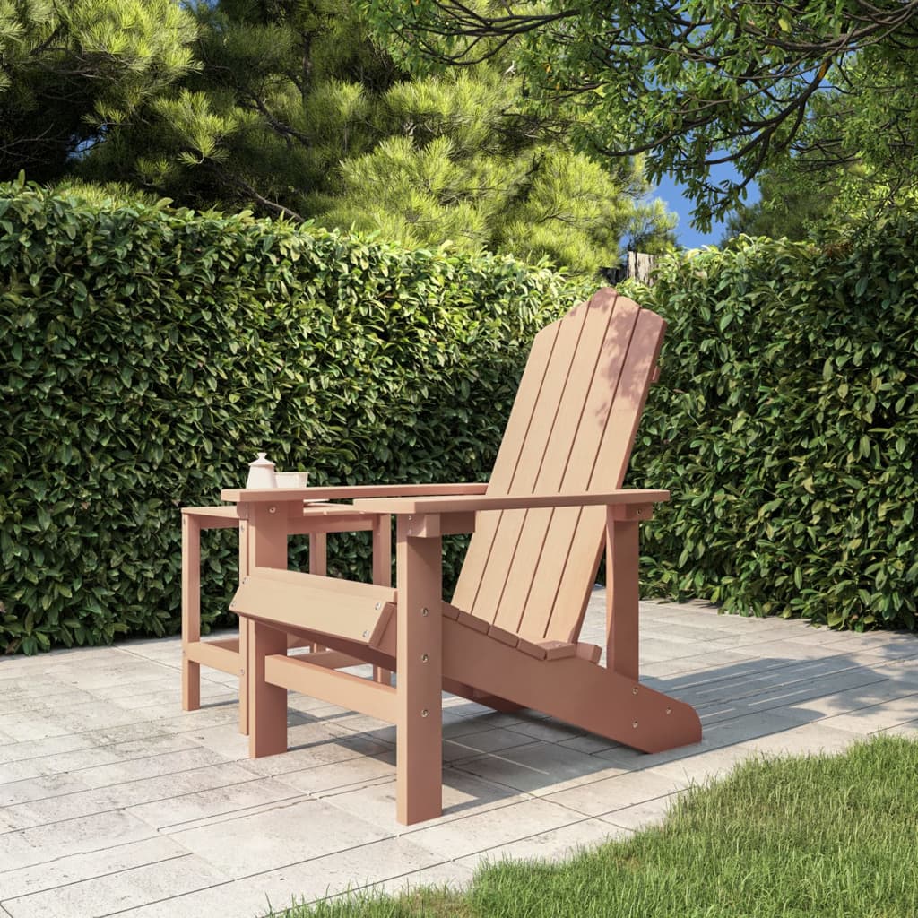Barna hdpe kerti adirondack szék