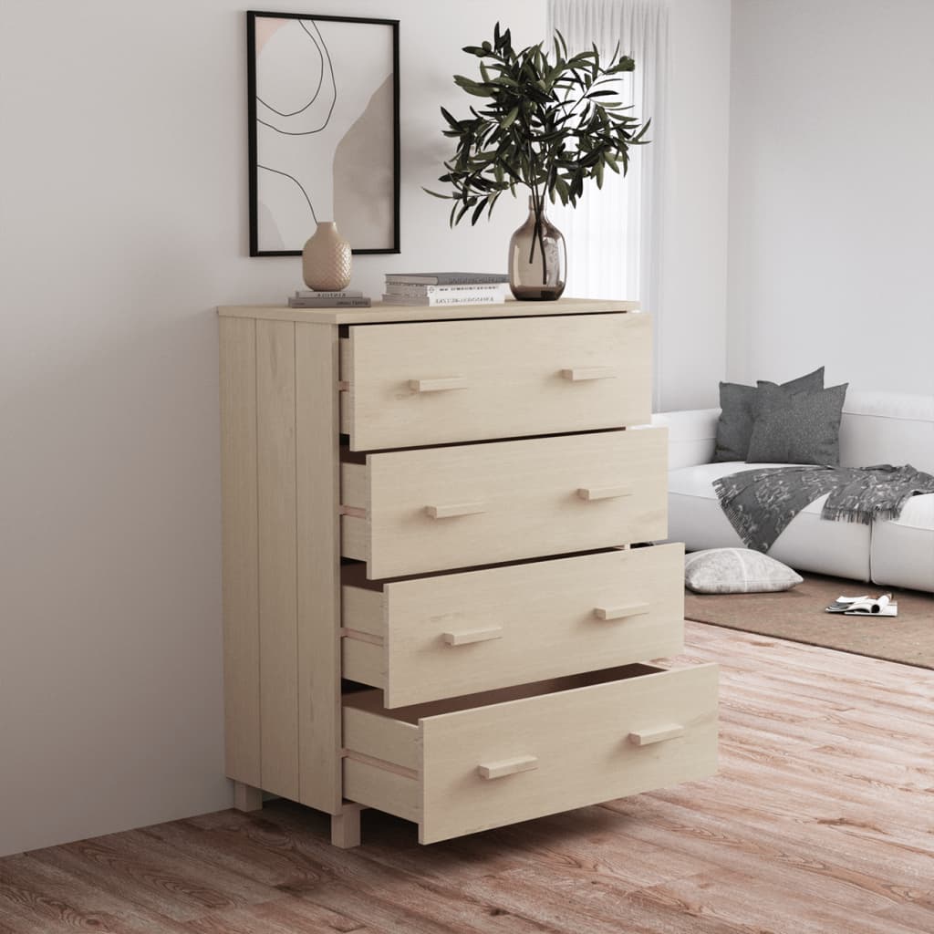 Mézbarna tömör fenyőfa tálalószekrény 79 x 40 x 103,5 cm Mézbarna tömör fenyőfa tálalószekrény 79 x 40 x 103,5 cm