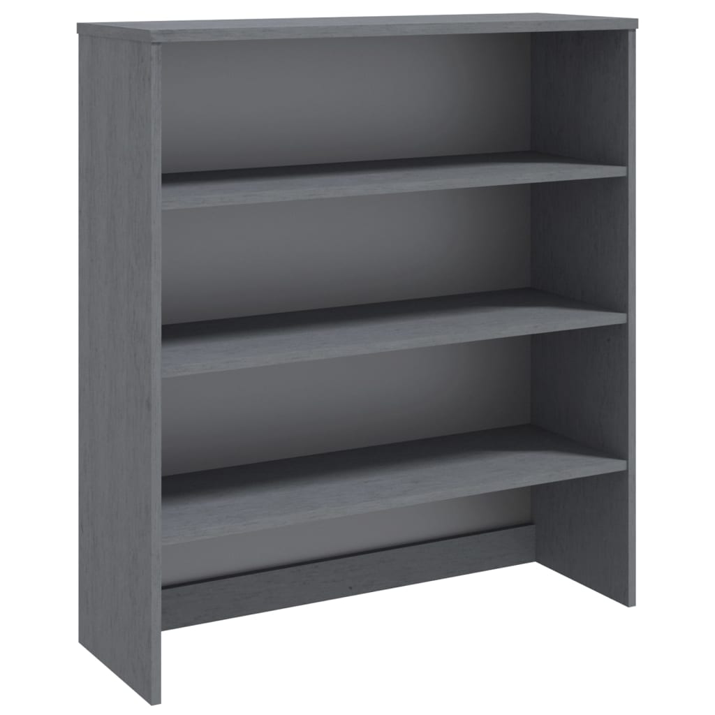 Sötétszürke fenyőfa felső elem tálalószekrényhez 90x30x100 cm