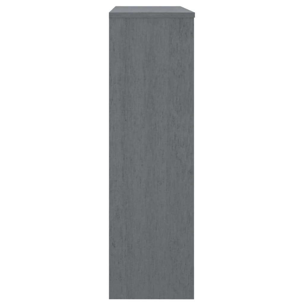 Sötétszürke fenyőfa felső elem tálalószekrényhez 90x30x100 cm