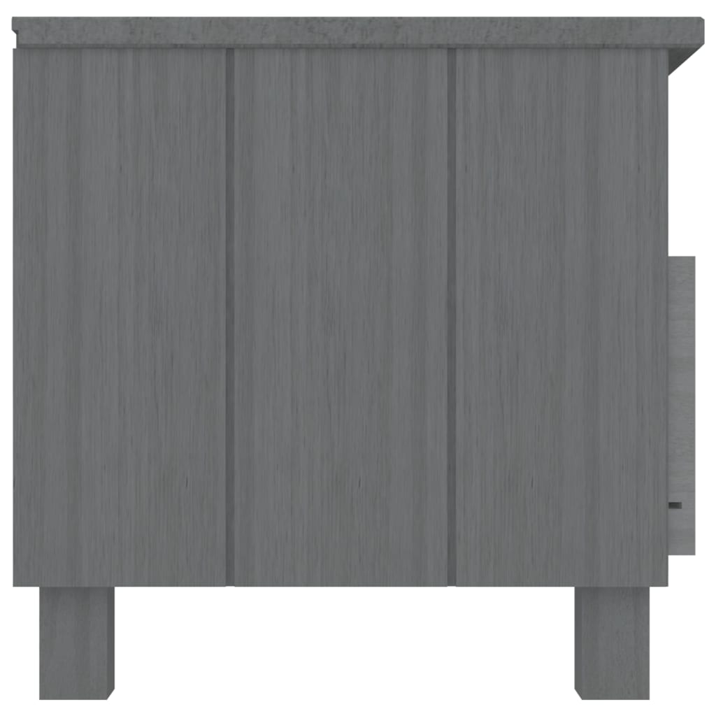 Sötétszürke tömör fenyőfa tv-szekrény 106 x 40 x 40 cm