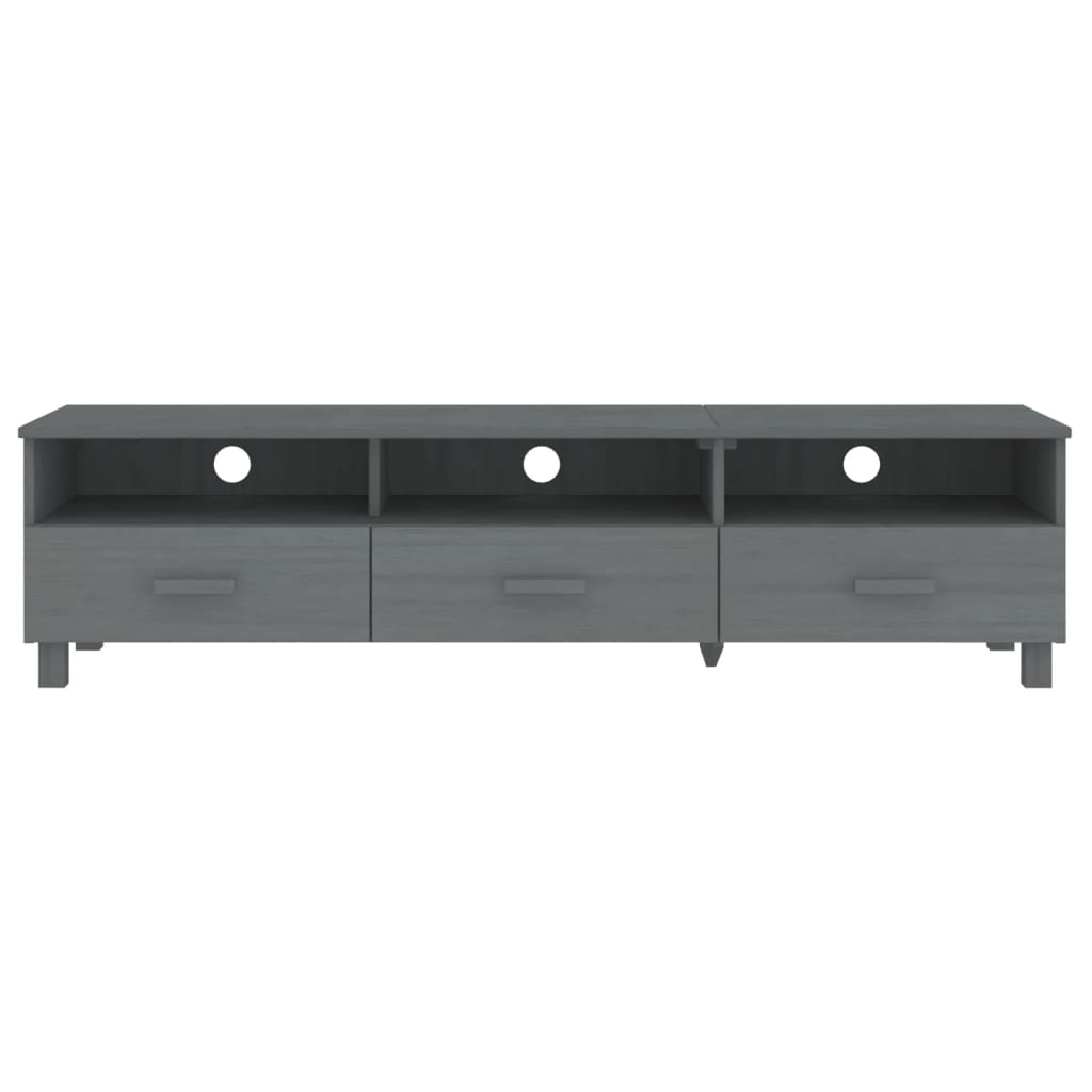 Sötétszürke tömör fenyőfa tv-szekrény 158 x 40 x 40 cm Sötétszürke tömör fenyőfa tv-szekrény 158 x 40 x 40 cm