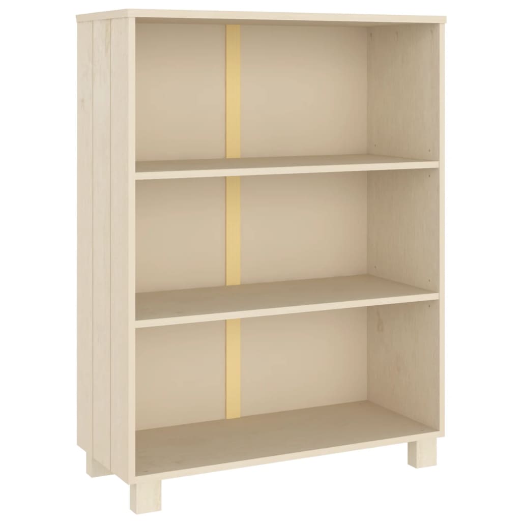 Mézbarna tömör fenyőfa könyvszekrény 85 x 35 x 112 cm Mézbarna tömör fenyőfa könyvszekrény 85 x 35 x 112 cm
