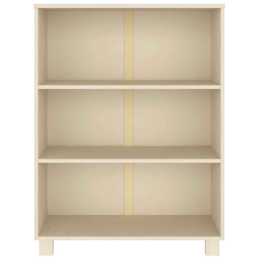Mézbarna tömör fenyőfa könyvszekrény 85 x 35 x 112 cm Mézbarna tömör fenyőfa könyvszekrény 85 x 35 x 112 cm