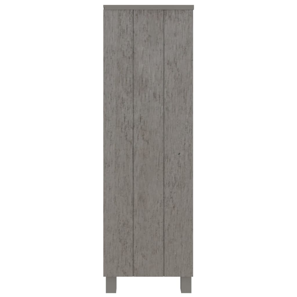 Világosszürke tömör fenyőfa könyvszekrény 85 x 35 x 112 cm Világosszürke tömör fenyőfa könyvszekrény 85 x 35 x 112 cm