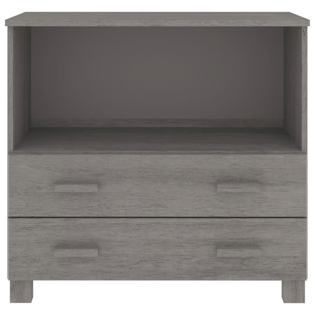 Világosszürke tömör fenyőfa tálalószekrény 85 x 35 x 80 cm Világosszürke tömör fenyőfa tálalószekrény 85 x 35 x 80 cm