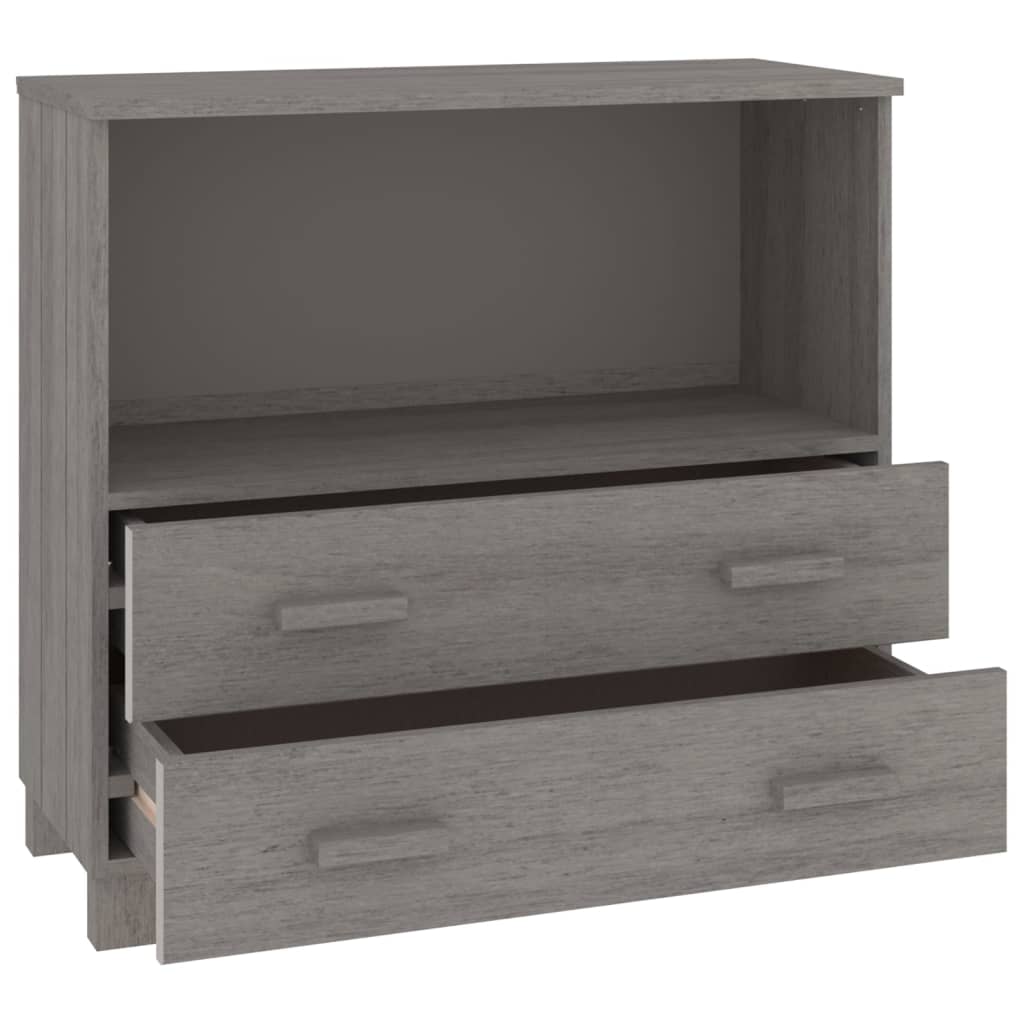 Világosszürke tömör fenyőfa tálalószekrény 85 x 35 x 80 cm Világosszürke tömör fenyőfa tálalószekrény 85 x 35 x 80 cm