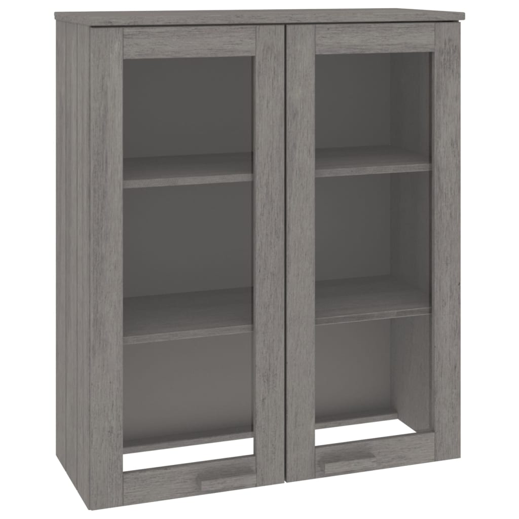 Világosszürke fenyőfa felső elem magasszekrényhez 85x35x100 cm